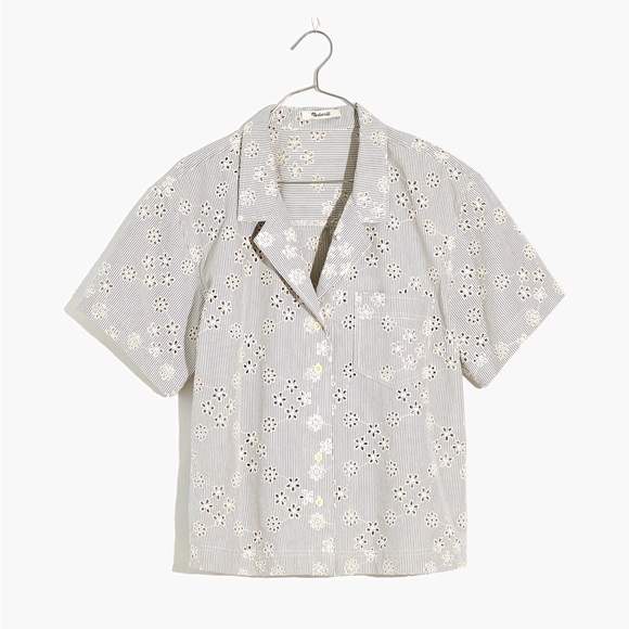 Madewell Eyelet Piedmont Camp Shirt size XXS - Picture 2 of 8